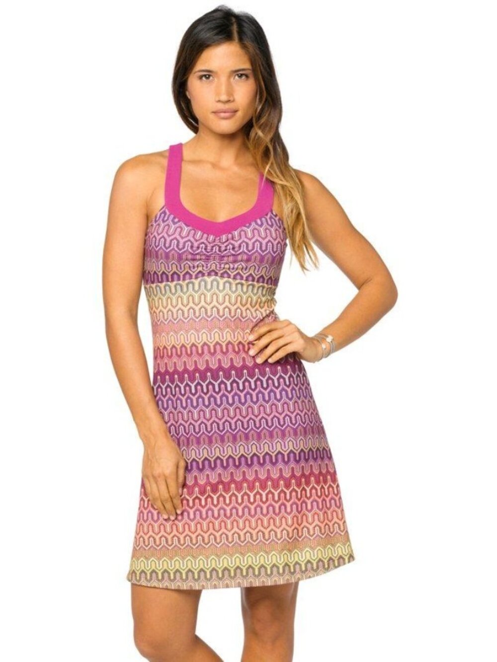 Prana Colorful Rebecca Dress Athleisure Tennis Golf Activewear Women's M